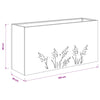 Puutarha ruukku Hopea 100 x 20 x 49 cm Ruostumaton teräs