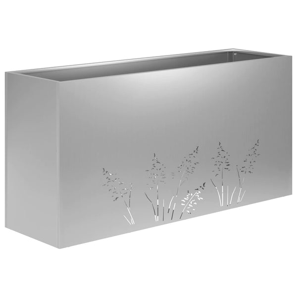 Puutarha ruukku Hopea 100 x 20 x 49 cm Galvanoitu teräs