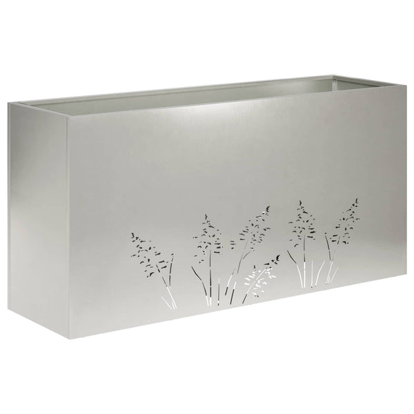 Puutarha ruukku Hopea 100 x 30 x 49 cm Ruostumaton teräs