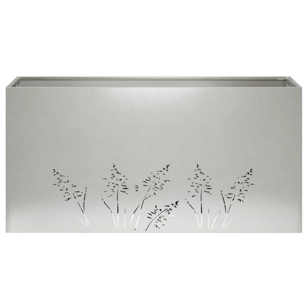 Puutarha ruukku Hopea 100 x 30 x 49 cm Ruostumaton teräs