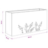 Puutarha ruukku Hopea 100 x 30 x 49 cm Ruostumaton teräs