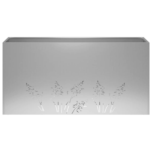 Puutarha ruukku Hopea 100 x 30 x 49 cm Galvanoitu teräs