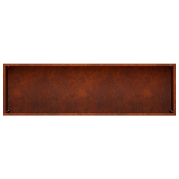 Puutarha ruukku 2 kpl Ruosteinen 100 x 30 x 49 cm