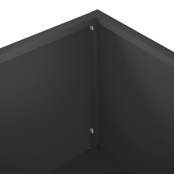 Puutarha ruukku Musta 80 x 40 x 60 cm Kylmävalssattu teräs