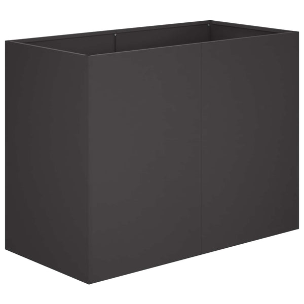 Puutarha ruukku Musta 80 x 40 x 60 cm Kylmävalssattu teräs