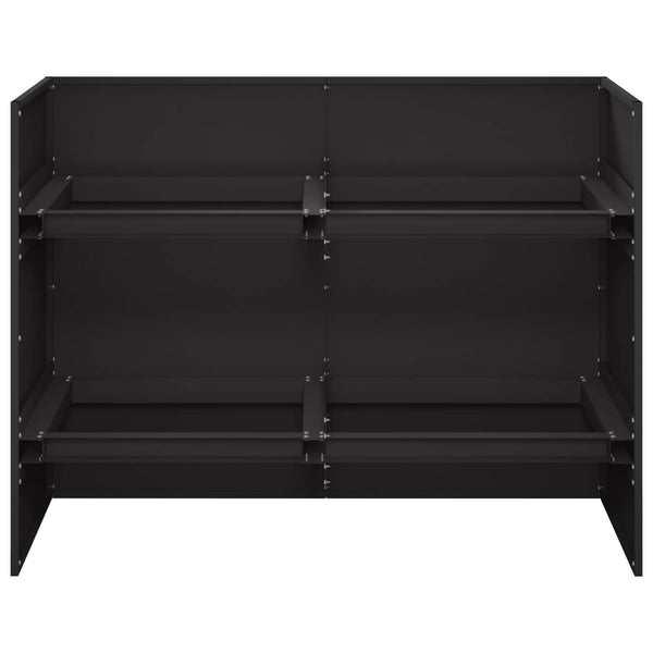 Puutarha ruukku Musta 80 x 40 x 60 cm Kylmävalssattu teräs