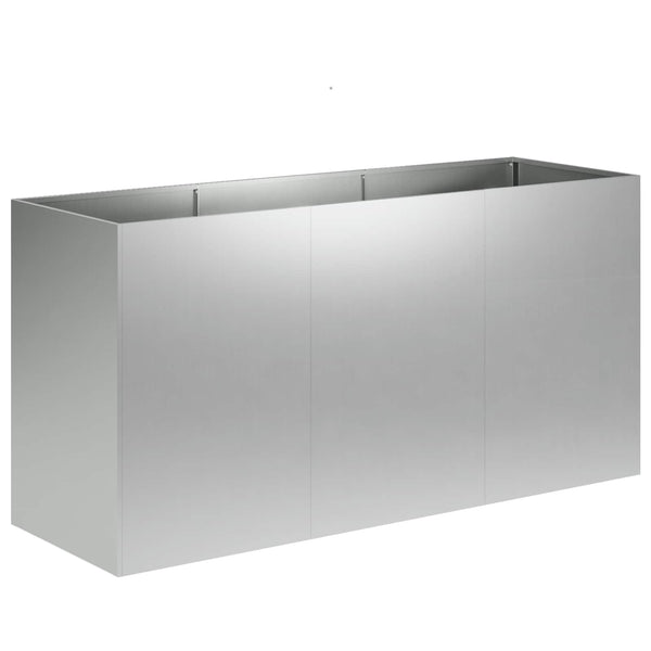 Puutarha ruukku Hopea 120 x 40 x 60 cm Galvanoitu teräs