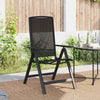 Makuu-Puutarhatuolit 2 pcs Musta 58 x 71 x 112 cm Textilene