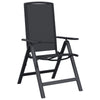 Makuu-Puutarhatuolit 2 pcs Musta 58 x 71 x 112 cm Textilene
