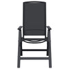 Makuu-Puutarhatuolit 2 pcs Musta 58 x 71 x 112 cm Textilene