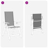 Makuu-Puutarhatuolit 2 pcs Musta 58 x 71 x 112 cm Textilene