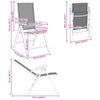 Makuu-Puutarhatuolit 2 pcs Musta 58 x 71 x 112 cm Textilene