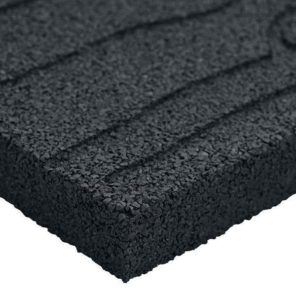 Askelkivi 6 kpl Musta 60,5 x 25 x 2 cm Kumi