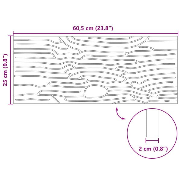 Askelkivi 6 kpl Musta 60,5 x 25 x 2 cm Kumi