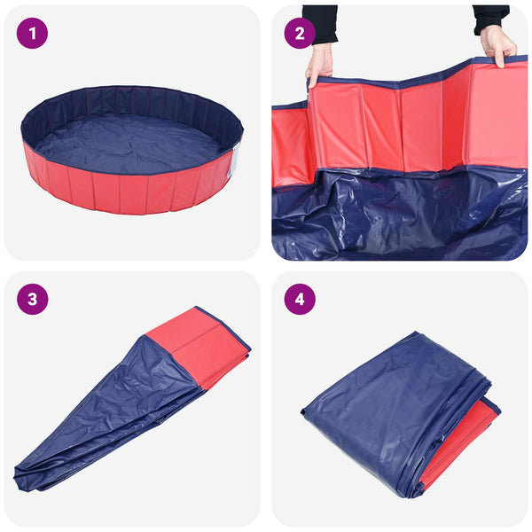 Koiran Uima-allas Ø300 x 38 cm Paksu PVC Punainen