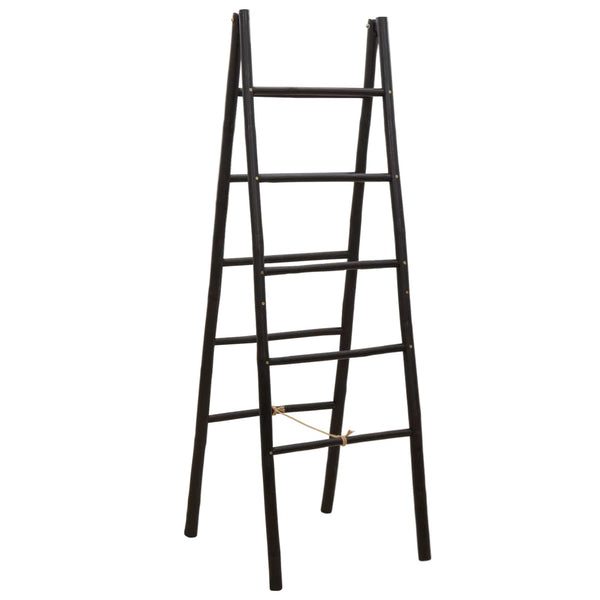 Kaksipuoleinen peittoportaat Musta 50 x 50 x 159 cm Bambu