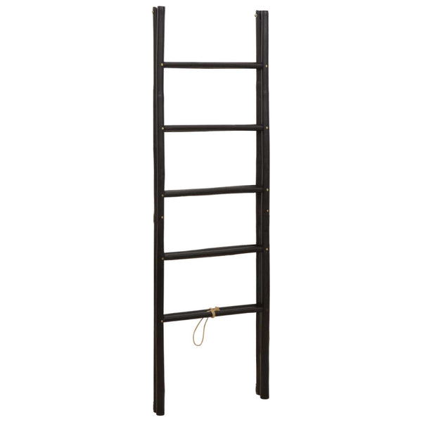 Kaksipuoleinen peittoportaat Musta 50 x 50 x 159 cm Bambu