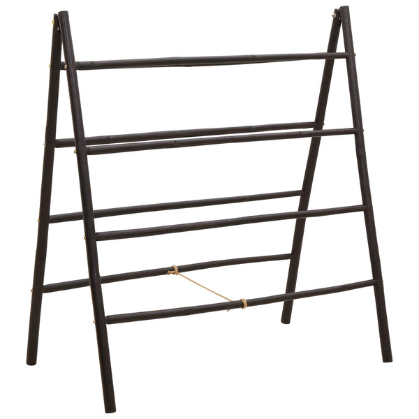 Kaksipuoleinen peittoportaat Musta 90 x 50 x 100 cm Bambu