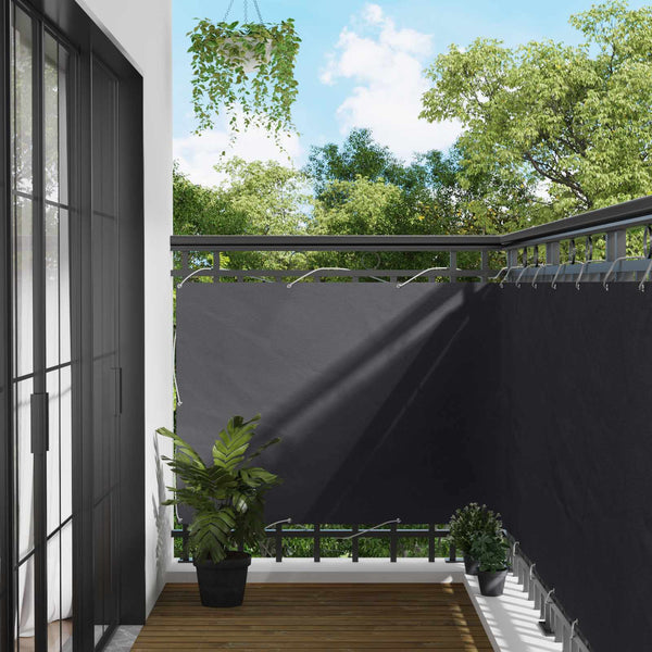 Parvekkeen Verho Antrasiitti 110 x 400 cm Oxford-kangas