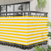 Parvekkeen Verho Keltainen ja valkoinen 110 x 300 cm