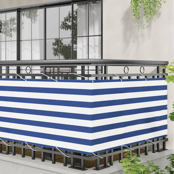 Parvekkeen Verho Sininen ja valkoinen 75 x 200 cm