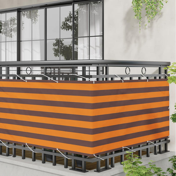 Parvekkeen Verho Oranssi ja ruskea 75 x 200 cm