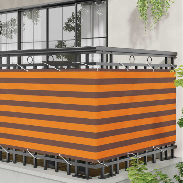 Parvekkeen Verho Oranssi ja ruskea 100 x 200 cm Oxford-kangas