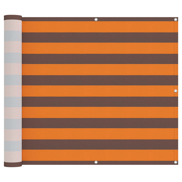 Parvekkeen Verho Oranssi ja ruskea 100 x 400 cm Oxford-kangas