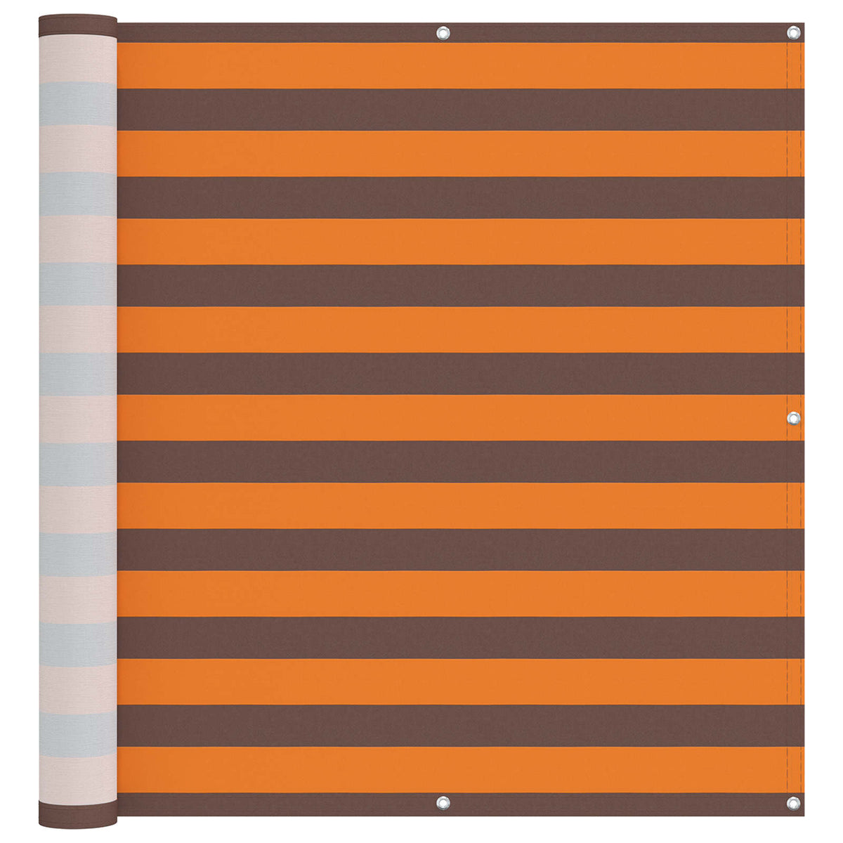 Parvekkeen Verho Oranssi ja ruskea 110 x 500 cm Oxford-kangas
