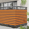 Parvekkeen Verho Oranssi ja ruskea 110 x 700 cm Oxford-kangas