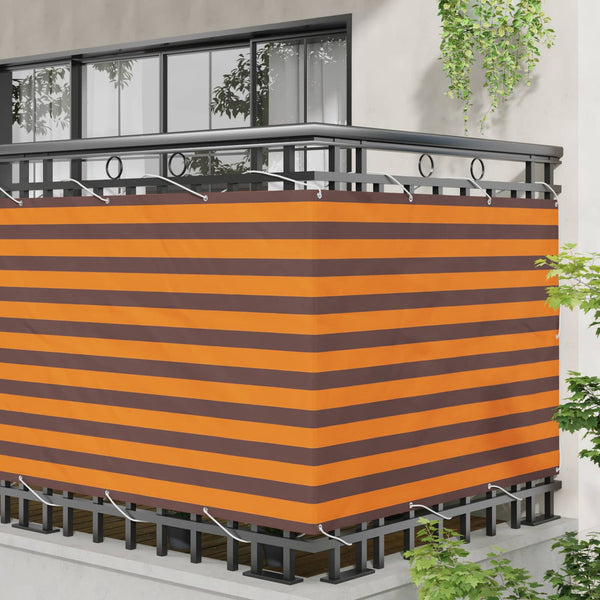Parvekkeen Verho Oranssi ja ruskea 110 x 800 cm Oxford-kangas