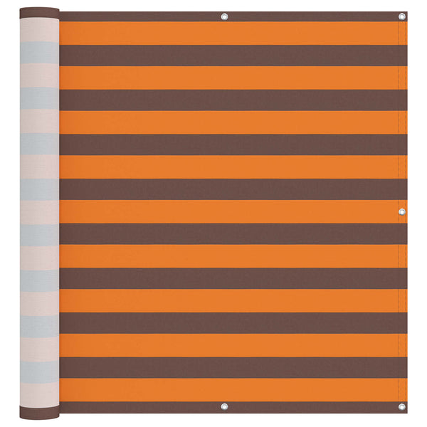 Parvekkeen Verho Oranssi ja ruskea 110 x 1000 cm Oxford-kangas