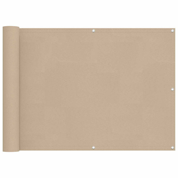Parvekkeen Verho Beige 75 x 200 cm PU-pinnoitettu Oxford alu