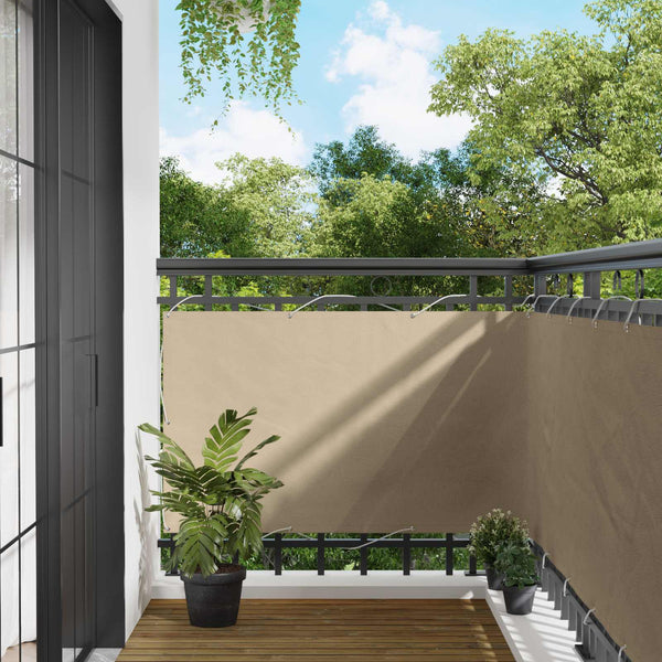Parvekkeen Verho Beige 100 x 1000 cm Oxford-kangas