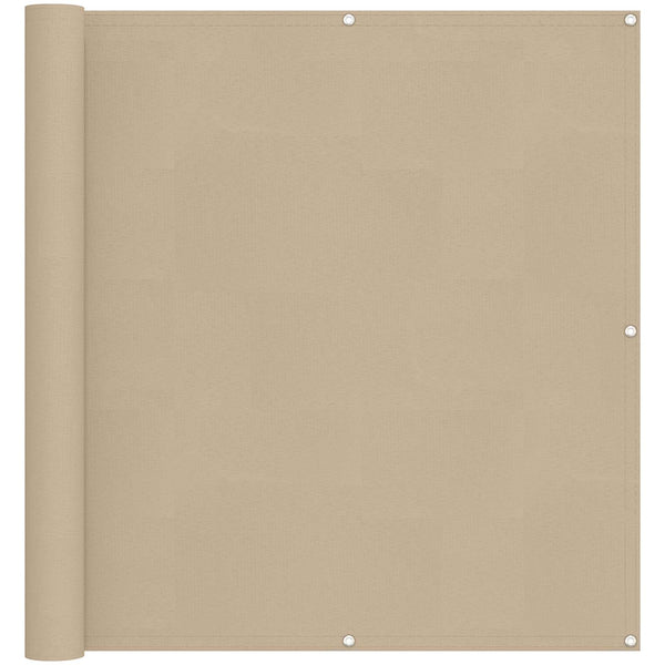 Parvekkeen Verho Beige 110 x 800 cm Oxford-kangas