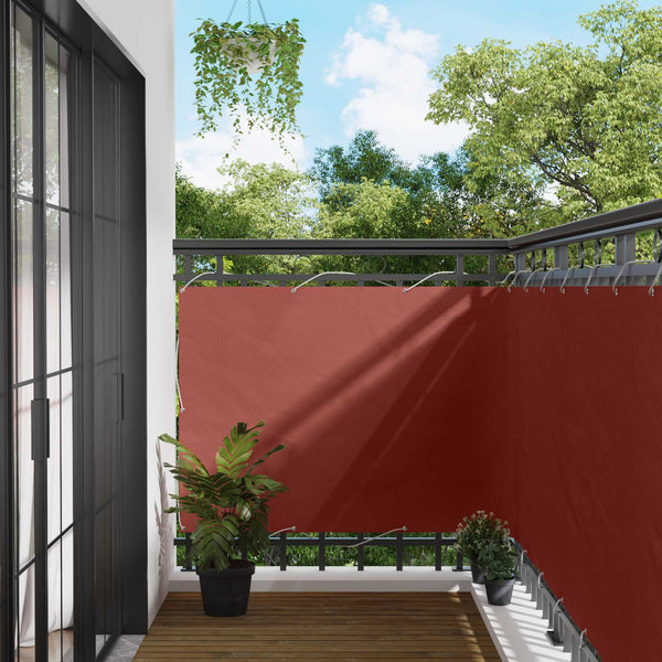 Parvekkeen Verho Terrakotta 110 x 700 cm Oxford-kangas