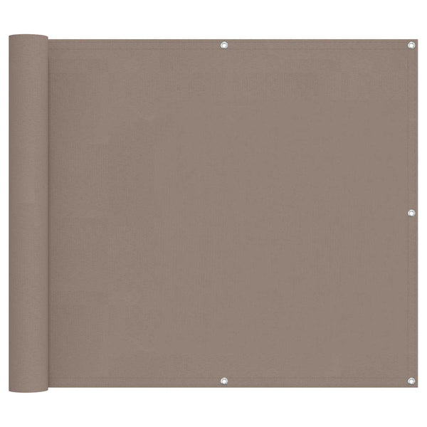 Parvekkeen Verho Harmaanruskea 100 x 400 cm Oxford-kangas