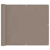Parvekkeen Verho Harmaanruskea 100 x 1000 cm Oxford-kangas