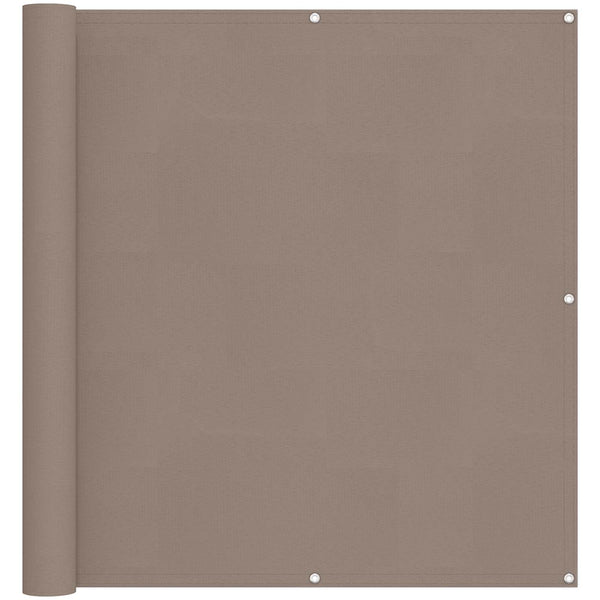 Parvekkeen Verho Harmaanruskea 110 x 600 cm Oxford-kangas