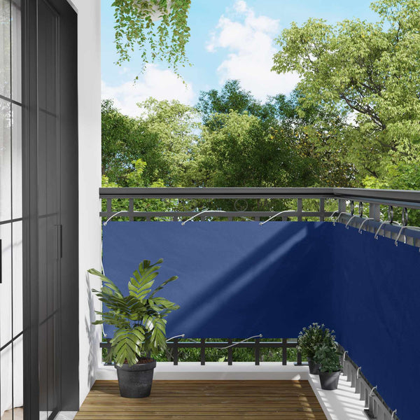 Parvekkeen Verho Sininen 75 x 200 cm PU-pinnoitettu Oxford alu