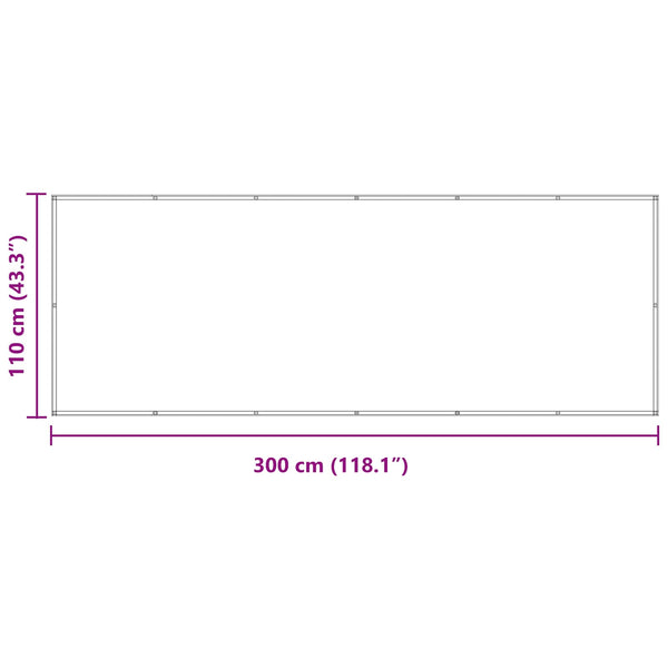 Parvekkeen Verho Keltainen 110 x 300 cm Oxford-kangas