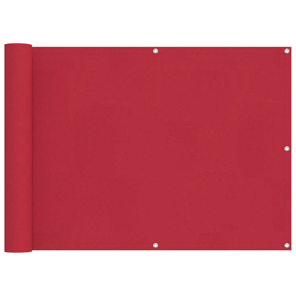 Parvekkeen Verho Punainen 75 x 200 cm PU-pinnoitettu Oxford alu