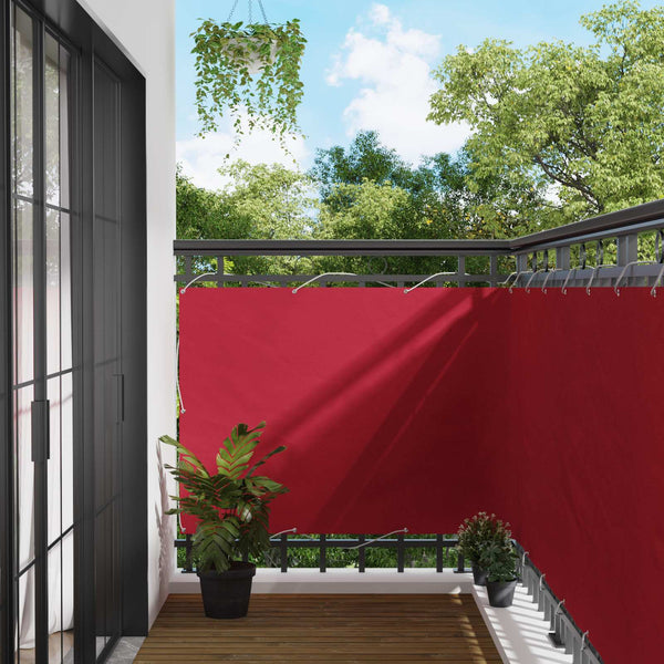 Parvekkeen Verho Punainen 110 x 700 cm Oxford-kangas