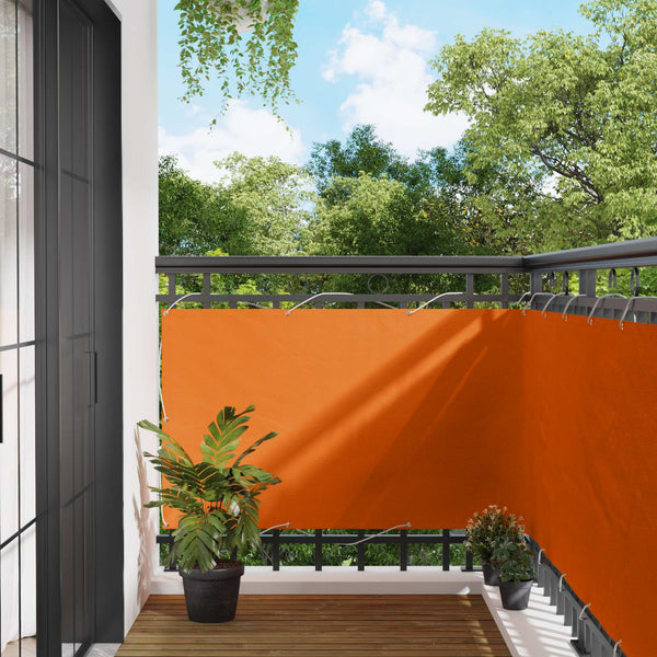 Parvekkeen Verho Oranssi 100 x 400 cm Oxford-kangas
