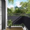 Parvekkeen Verho Musta 75 x 200 cm PU-pinnoitettu Oxford alu
