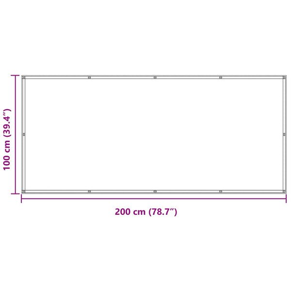 Parvekkeen Verho Ruskea 100 x 200 cm Oxford-kangas