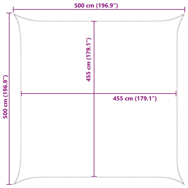 Aurinkosuojapurje Oranssi ja ruskea 5 x 5 m