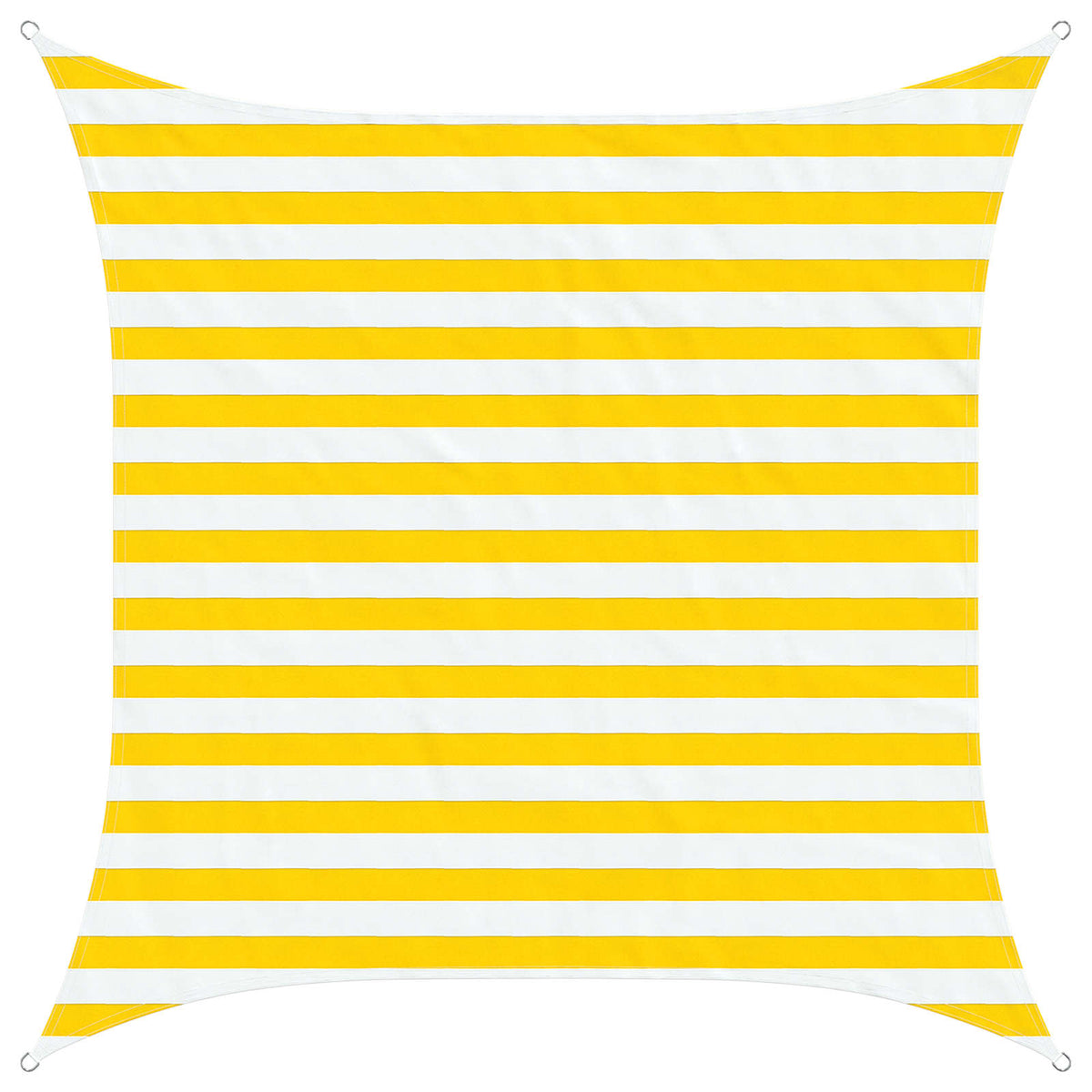 Aurinkosuojapurje Keltainen ja valkoinen 2 x 2 m