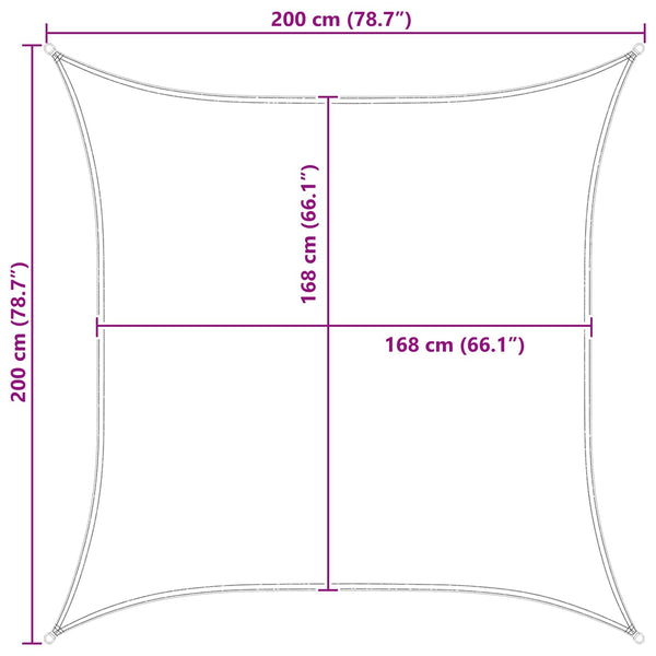 Aurinkosuojapurje Keltainen ja valkoinen 2 x 2 m