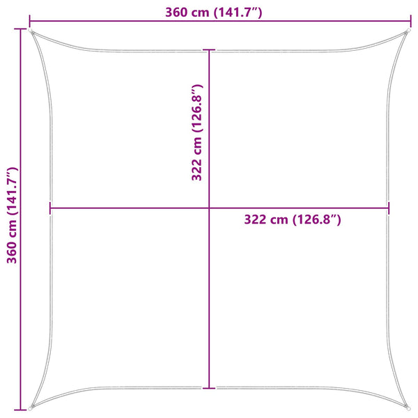 Aurinkosuojapurje Keltainen ja valkoinen 3,6 x 3,6 m